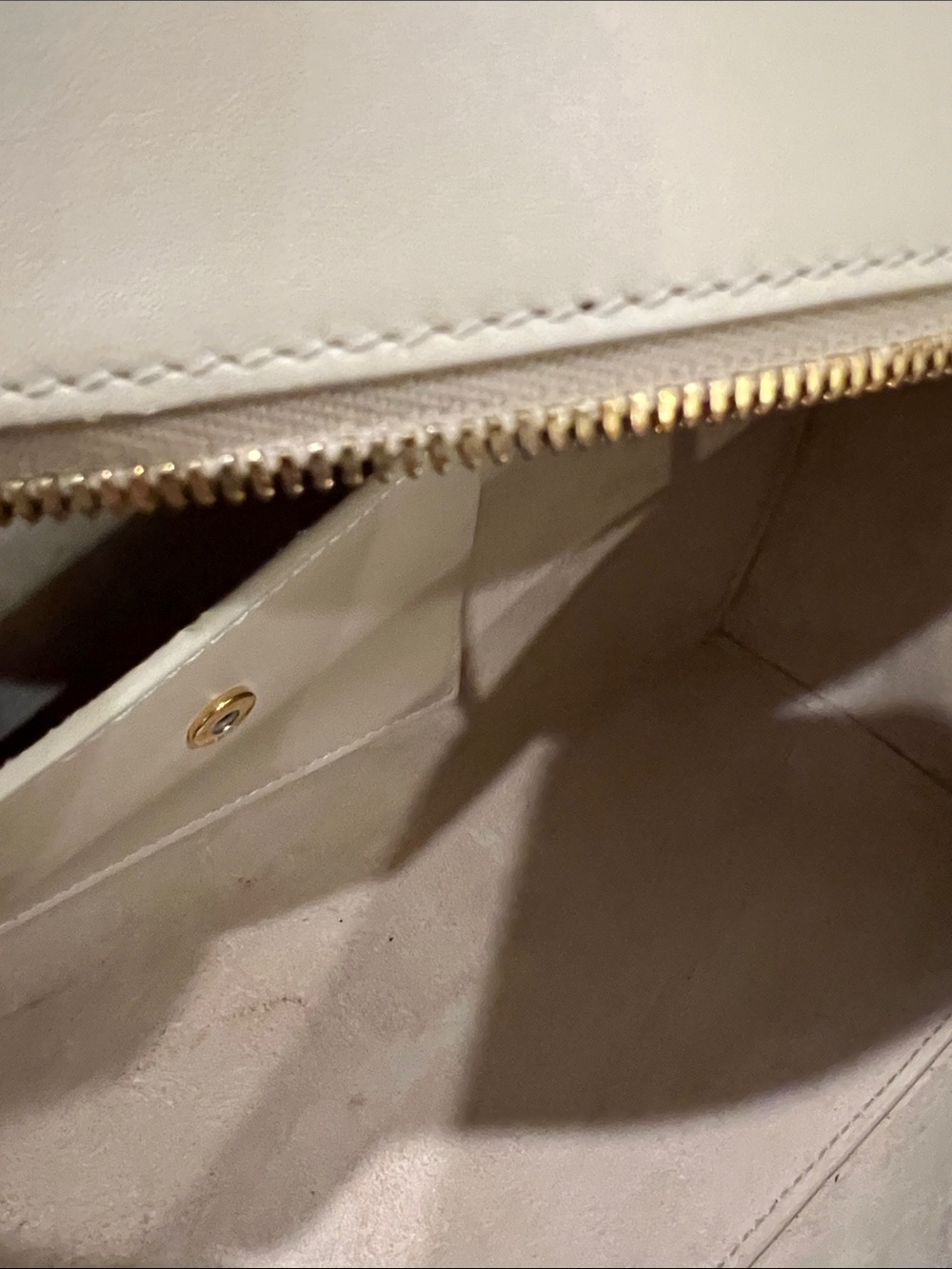 Loro Piana Cream Leather Crossbody with Gold-Tone Accent - Picture 10 of 10